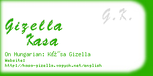 gizella kasa business card